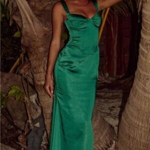 REVOLVE Green corset Dress